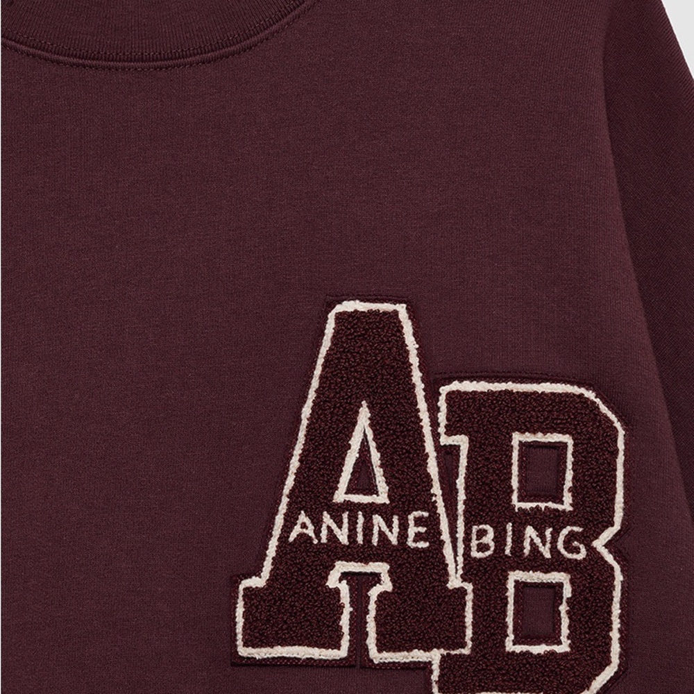 Anine Bing Maroon Logo Sweatshirt - Picture 4 of 8
